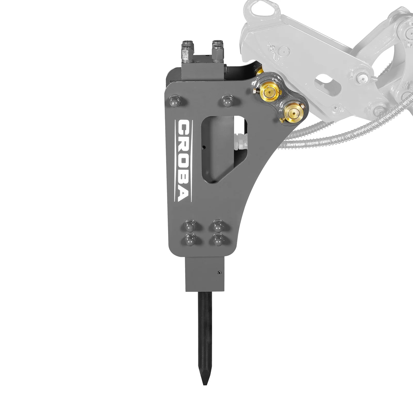 MechMaxx Hydraulic Breaker Hammer for Mini Compact Excavator MEC17, MEC17PRO