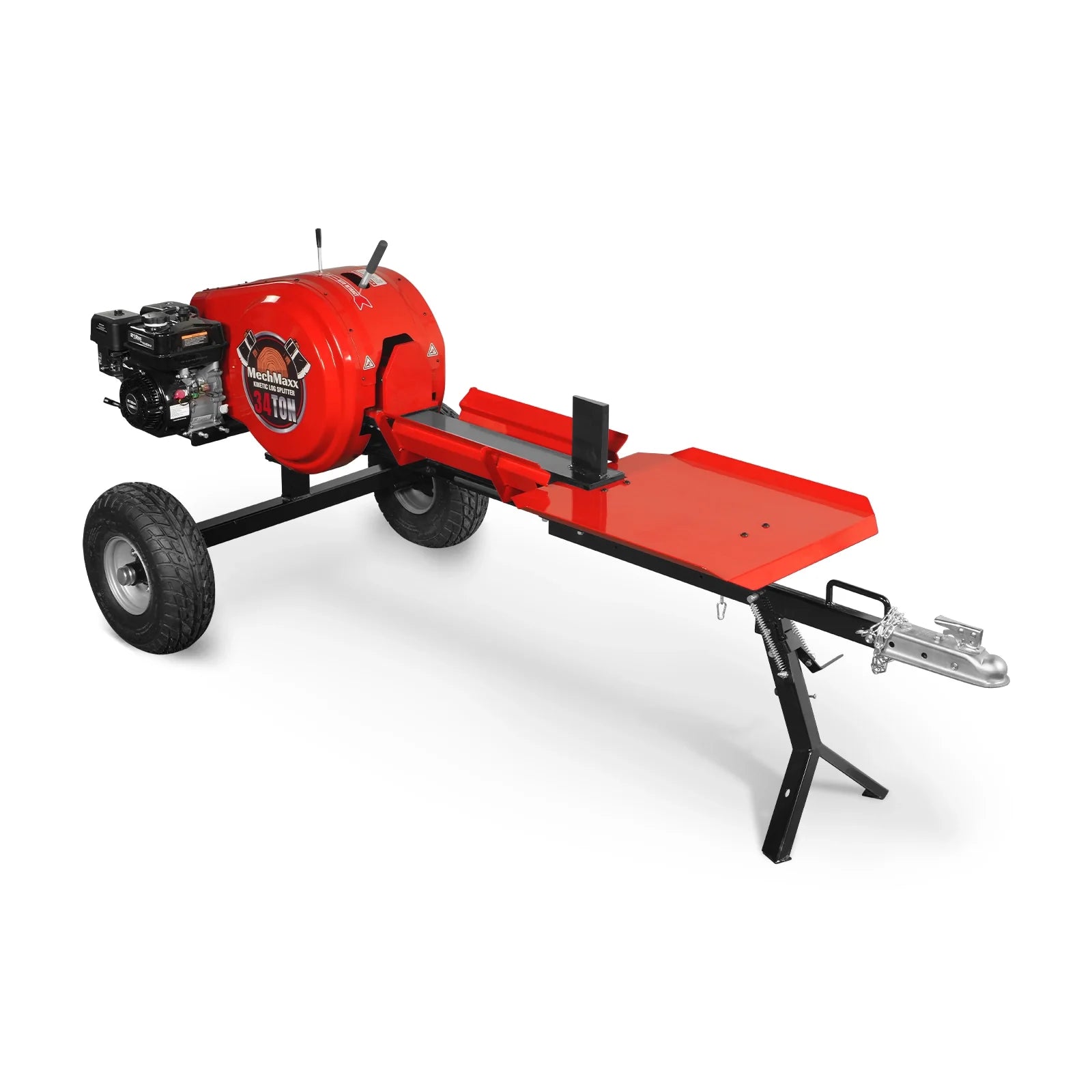 MechMaxx 34 Ton Kinetic Fast Log Splitter,  7 HP Ducar Gasoline Engine,  28" Log Diameter Capacity,  3-Sec Cycle Time,  KT34