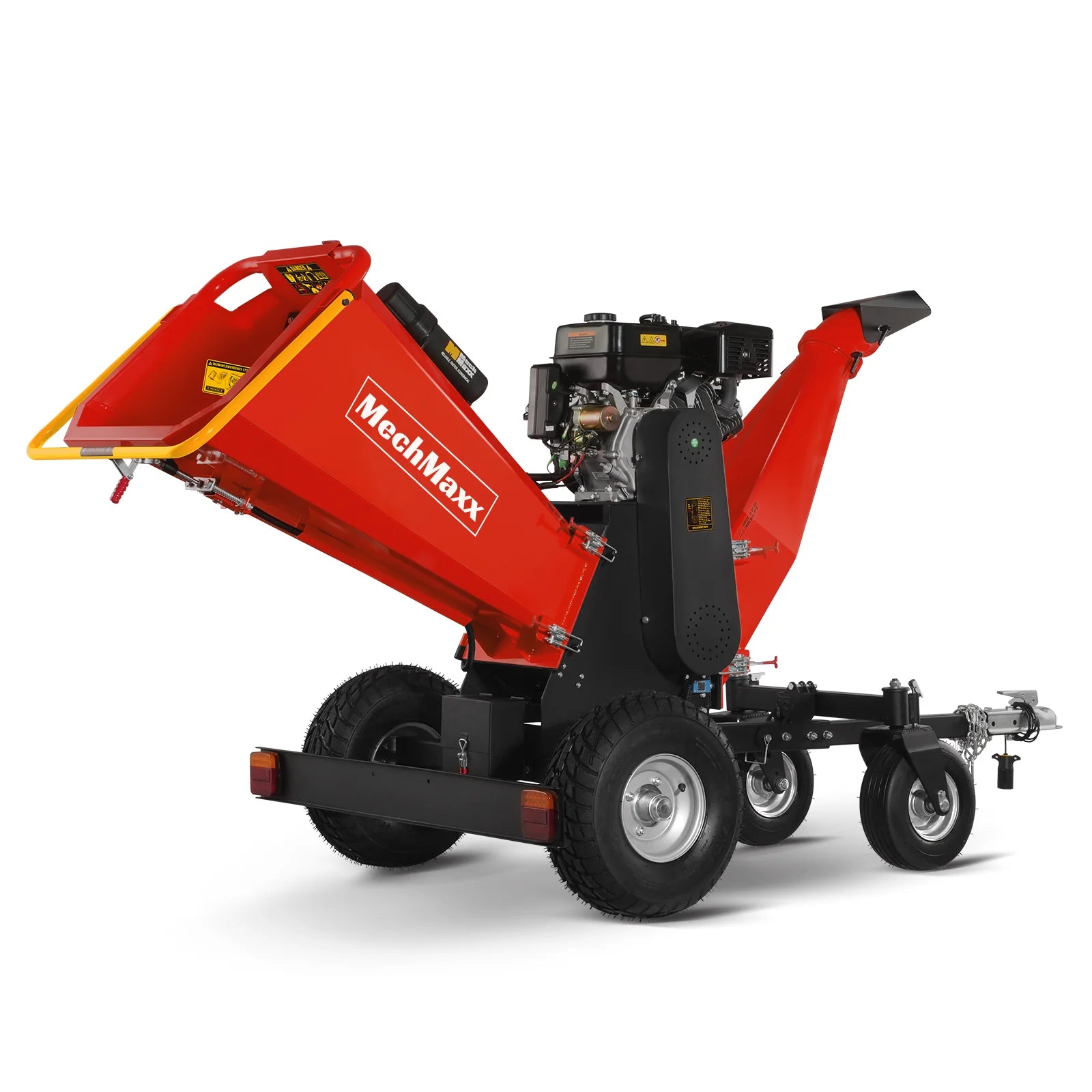 MechMaxx 6 inch ZONSEN E-Start 459cc 15hp Gas Powered 4 - Wheel Drum Wood Chipper with Taillight ,  B150