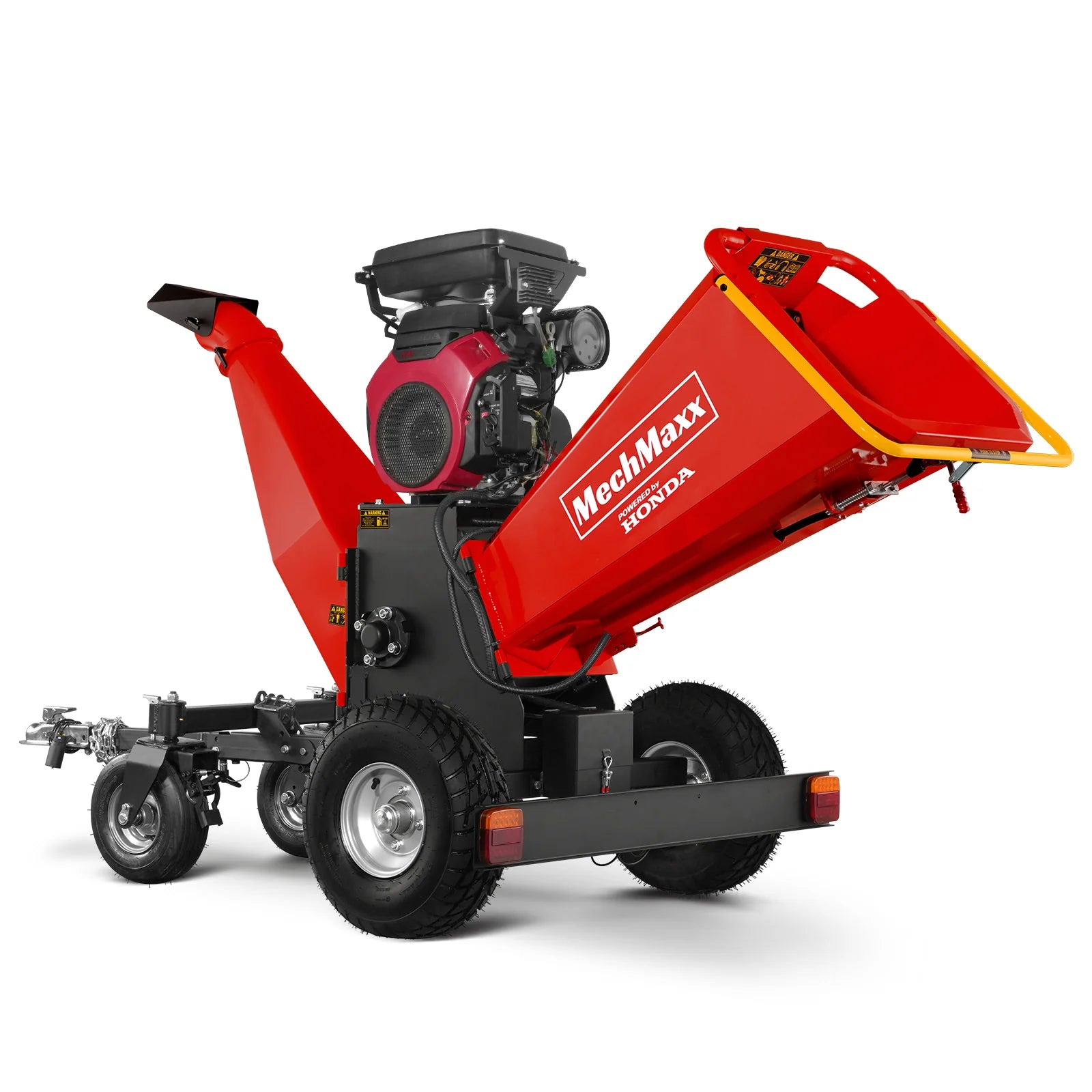 MechMaxx 8 inch HONDA GX690 E-Start 688cc 22hp Gas Powered 4 - Wheel Drum Wood Chipper with Taillight ,  B200