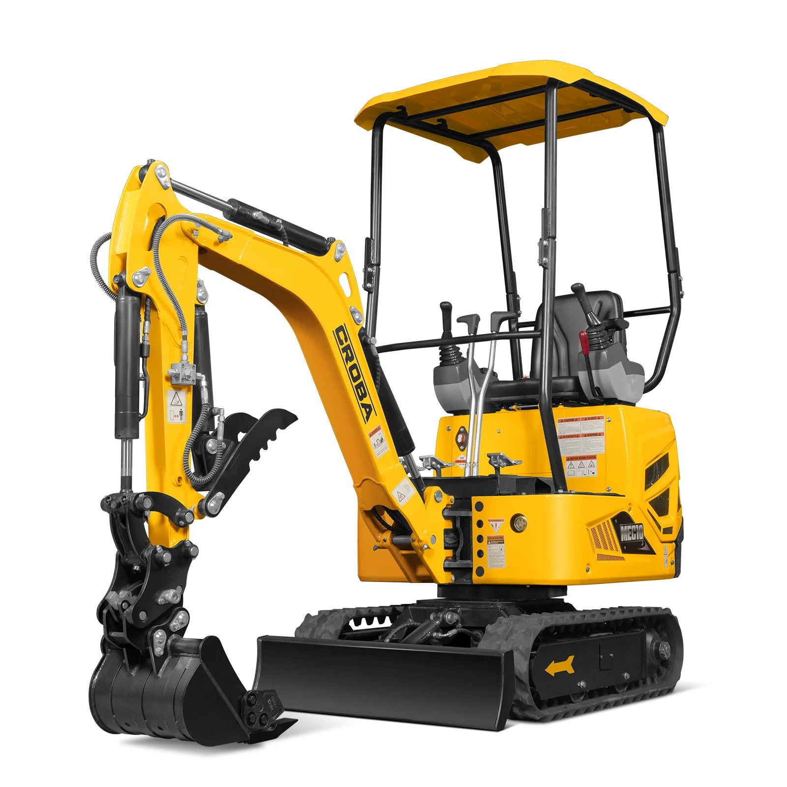 MechMaxx 1 Ton Mini Excavator – 14HP Briggs & Stratton Vanguard Engine, 65.7" Dig Depth, Compact Excavator (MEC10)