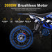 MotoTec Pro 60V/15.6Ah 2000W Off-Road Electric Dirt Bike (HP115E)