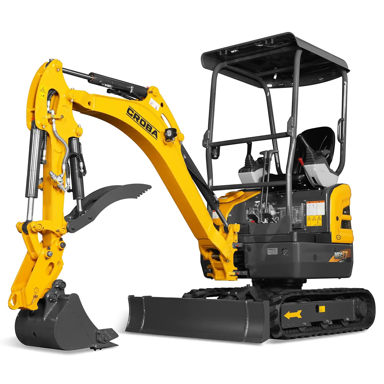 MechMaxx 1.7 Ton Mini Excavator – Kubota D902 Diesel Engine, 89" Dig Depth, 4,145 lb Compact Excavator (MEC17)