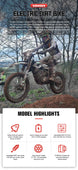 MotoTec Venom 72V/50Ah 12,000W Off-Road Electric Dirt Bike
